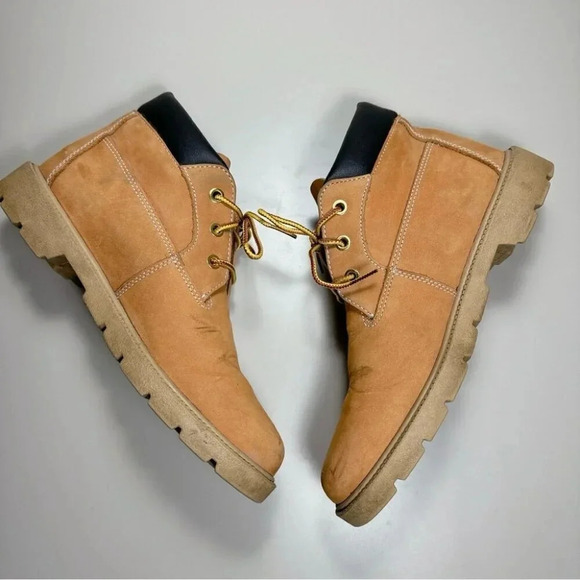 Timberland Size 6 Leather Youth Boys  Wheat Nubuck Chukka Boots - Picture 12 of 16